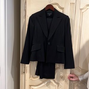 Banana Republic Black Lined Pin Striped Suit